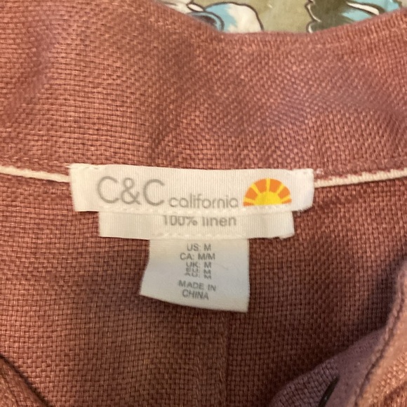 C & C California jacket size medium, 100% linen, so cool and chic! EUC, 🌷🌷🩷 - Picture 2 of 6
